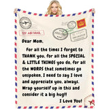 I love and appreciate mom always - Customizable Blanket for Mom - Unique Gifts for Mom
