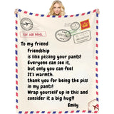 Funny Customizable Friendship Blanket for Friends - Unique Gifts for Besties