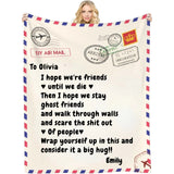 Customizable Love Reminder Blanket for Friends - Unique Gifts for Bestie