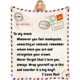 Love Reminder Blanket - Customizable Blanket for Family and Friends - Unique Gifts for Mom Dad Son Daughter Sister