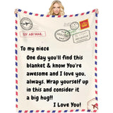 Here's a reminder that you're awesome and I love you- Customizable Love Reminder Blanket for Family and Friends - Unique Gifts for Mom Dad Son Daughter Sister