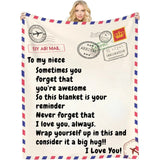 Never Forget that You are Awesome - Customizable Love Reminder Blanket for Family and Friends - Unique Gifts for Mom Dad Son Daughter Bestie