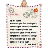 Love Reminder Blanket - Customizable Blanket for Family and Friends - Unique Gifts for Mom Dad Son Daughter Sister