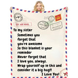 Never Forget that You are Awesome - Customizable Love Reminder Blanket for Family and Friends - Unique Gifts for Mom Dad Son Daughter Bestie