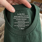 Custom Inside Neck T-Shirt with Name & Text - Personalized Birthday Gifts For Daughter Son Mom Dad Husband Wife - Never Forget That I Love You