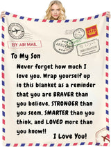 Love Reminder Blanket - Customizable Blanket for Daughter Son Granddaughter Grandson Mom Dad - Unique Gifts for family members grandma grandpa