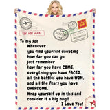 Remember You are Awesome - Customizable Love Reminder Blanket for Family and Friends - Unique Gifts for Mom Dad Grandma Grandpa Daughter Son Granddaughter Grandson Bestie