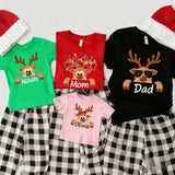 Reindeer Family Christmas Shirt,Personalized Christmas Family Shirt,Custom Family Name Tee,Funny Christmas Tee,Gift For Christmas,Xmas Gift