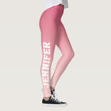 Personalized Name High Waisted Leggings for Women - No See Through Tummy Control Cycling Workout Yoga Pants