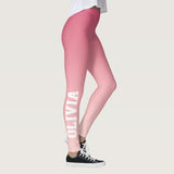 Personalized Name High Waisted Leggings for Women - No See Through Tummy Control Cycling Workout Yoga Pants