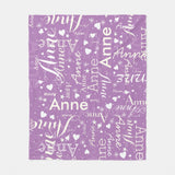Custom Name Blanket - Personalized Blanket for Kids and Adults - Ultra-Soft Cozy Fleece Blankets, Unique Baby Shower, Birthday, Christmas Gifts for Family and Friends