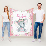 Custom Name Blanket - Personalized Baby Blankets for Girls Boys, Baby Blanket with Name, Ultra-Soft Cozy Fleece Blankets, Gifts for Boys & Girls Kids Teen Girl New Mom Baby Shower