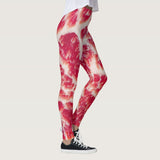 Funny Beef Steak Foodie High Waisted Leggings for Women - No See Through Tummy Control Cycling Workout Yoga Pants