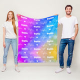 Personalized Blanket with Name for Kids and Adults- Custom Name Blanket - Unique Gifts for Birthday, Christmas, Baby Shower