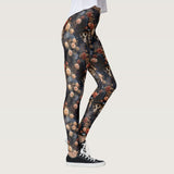 Vintage Gothic Lovers Skeleton High Waisted Leggings for Women - No See Through Tummy Control Cycling Workout Yoga Pants