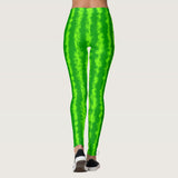 Funny Watermelon Foodie High Waisted Leggings for Women - No See Through Tummy Control Cycling Workout Yoga Pants