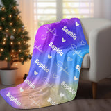 Personalized Blanket with Name for Kids and Adults- Custom Name Blanket - Unique Gifts for Birthday, Christmas, Baby Shower