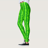 Funny Watermelon Foodie High Waisted Leggings for Women - No See Through Tummy Control Cycling Workout Yoga Pants