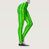 Funny Watermelon Foodie High Waisted Leggings for Women - No See Through Tummy Control Cycling Workout Yoga Pants