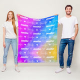Personalized Blanket with Name for Kids and Adults- Custom Name Blanket - Unique Gifts for Birthday, Christmas, Baby Shower