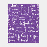 Personalized Blanket with Names for Grandma & Grandpa, Mom & Papa - Custom Blanket with Family Names - Unique Gifts for Birthday, Christmas, Baby Shower