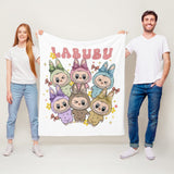 Kawaii Labu Inspired Blanket - Gift For Labu Fans Harajuku Style Animal Blanket