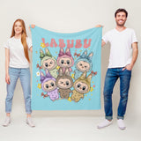 Kawaii Labu Inspired Blanket - Gift For Labu Fans Harajuku Style Animal Blanket