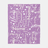 Custom Name Blanket - Personalized Blanket for Kids and Adults - Ultra-Soft Cozy Fleece Blankets, Unique Baby Shower, Birthday, Christmas Gifts for Family and Friends