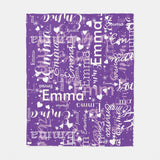 Custom Name Blanket - Personalized Blanket for Kids and Adults - Ultra-Soft Cozy Fleece Blankets, Unique Baby Shower, Birthday, Christmas Gifts for Family and Friends