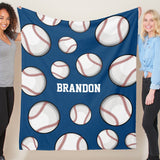Super Soft Personalized Name Sport Balls Blankets