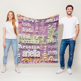 Custom Name Blanket - Floral 3D Effect Blanket with Personalized Name