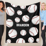 Super Soft Personalized Name Sport Balls Blankets