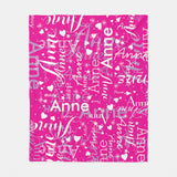 Custom Name Blanket - Personalized Blanket for Kids and Adults - Ultra-Soft Cozy Fleece Blankets, Unique Baby Shower, Birthday, Christmas Gifts for Family and Friends