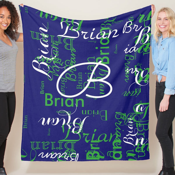 High Quality Super Soft Personalized Name Blanket
