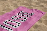 Custom Soccer Beach Towel, Personalized Soccer Beach Towel, Sport Team Custom Name Beach Towel, Soccer Team Gifts, Soccer Player Gift