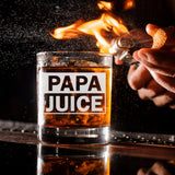 Papa Juice Whiskey Glass - 11oz Engraved Old Fashioned Bourbon Rocks Glass - Special Birthday Gifts Grandpa - Best Fathers Day Gifts