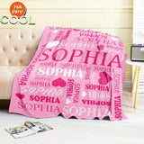 Personalized Name Blanket for Kids and Adults, Family, Friends