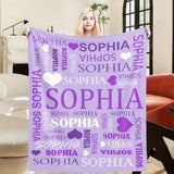 Personalized Name Blanket for Kids and Adults, Family, Friends