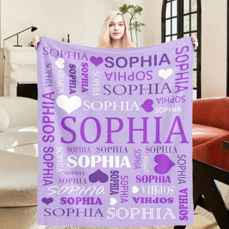 Personalized Name Blanket for Kids and Adults, Family, Friends