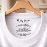 Custom Inside Neck T-Shirt with Name & Text - Personalized Birthday Gifts For Bestie - Never Forget That I Love You