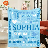 Personalized Name Blanket for Kids and Adults, Family, Friends