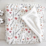 Floral Custom Blanket with Name for Kids and Adults - Perfect Unique Gifts for Christmas, Birthday, Baby Shower