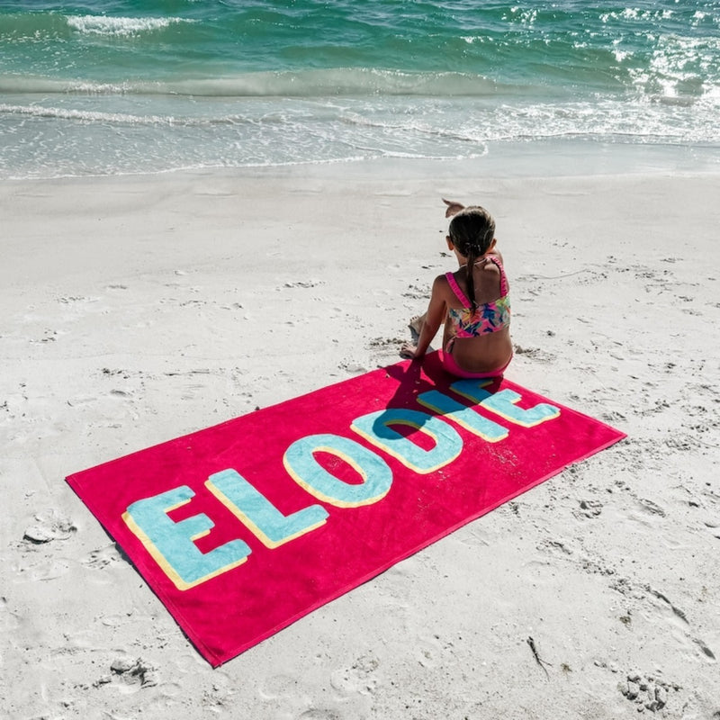 Personalized Name Beach Towel for Kids and Adults