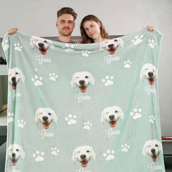 Personalized Dog Blanket with Name | Custom Photo Blanket for Dog | Custom Pet Photo Blanket | Personalized Dog Lover Gift | Gift for Pet