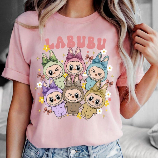 Kawaii Labu Inspired Shirt Gift For Labu Fans Harajuku Style Animal Tee
