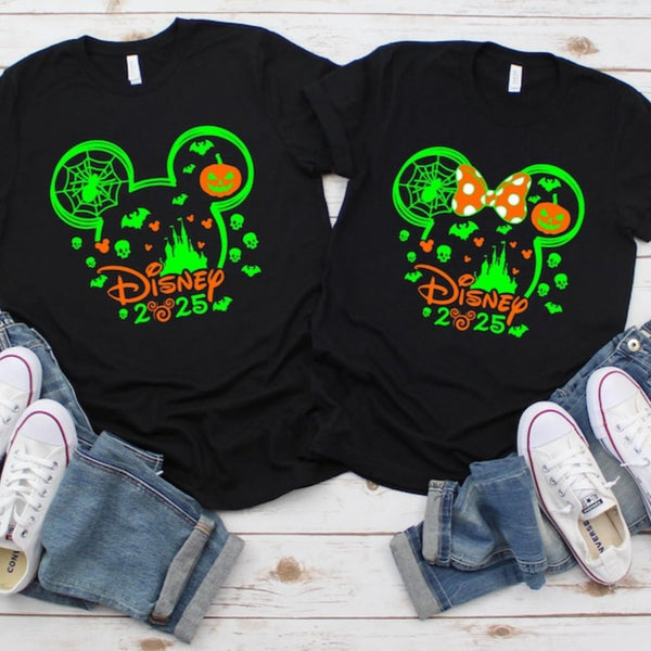 Disney Halloween 2025 Custom Shirt,Custom Halloween Disney Tshirt,Disney Family Matching Halloween Tee,Disneyland Halloween Shirts,Fall Tee