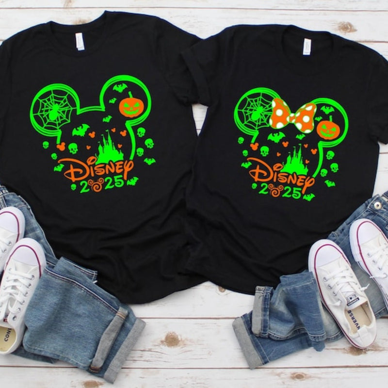 Disney Halloween 2025 Custom Shirt,Custom Halloween Disney Tshirt,Disney Family Matching Halloween Tee,Disneyland Halloween Shirts,Fall Tee
