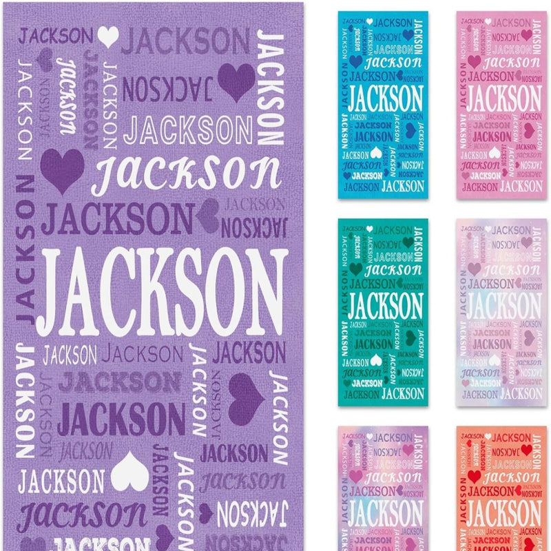 Personalized Beach Towel with Name, Custom Summer Beach Gift for Family & Friends Trip, Custom Name Gift for Family Vacation, Birthday, Kids and Adults
