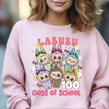100 Days of School Shirt - Kawaii Labubu Inspired Shirt Gift For Labubu Fans Harajuku Style Animal Tee