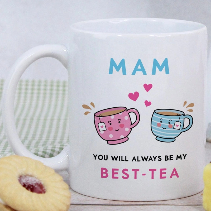 You Will Always Be My Best Tea - Personalized Name Mug - Custom Gift for BFF, Mom, Daughter, Best Friends, Bestie, Sister, Family